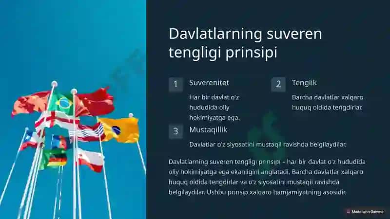 Zamonaviy xalqaro huquqning asosiy prinsiplari va xalqaro huquqda javobgarlik 4