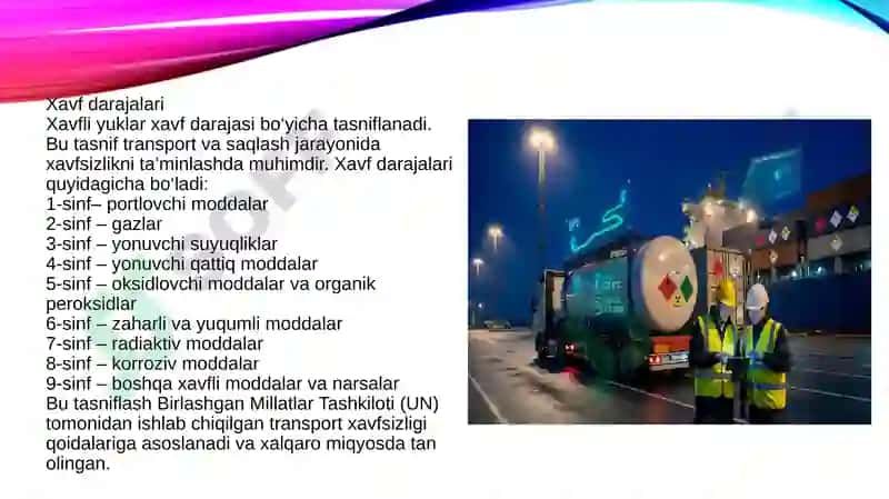 Xavfli yuklarning tasnifi 4