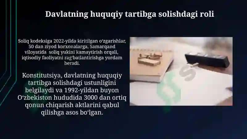 Huquqiy Tartibga Solish Mexanizmi 4