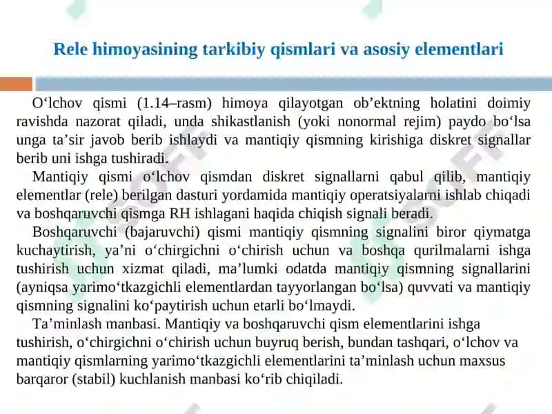 Rele Himoyasi va Avtomatika 4