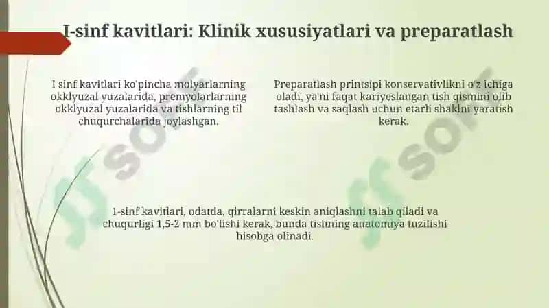 G.V.Blekbo'yichakarieskovaklariningklinik-topografiktasnifi 4