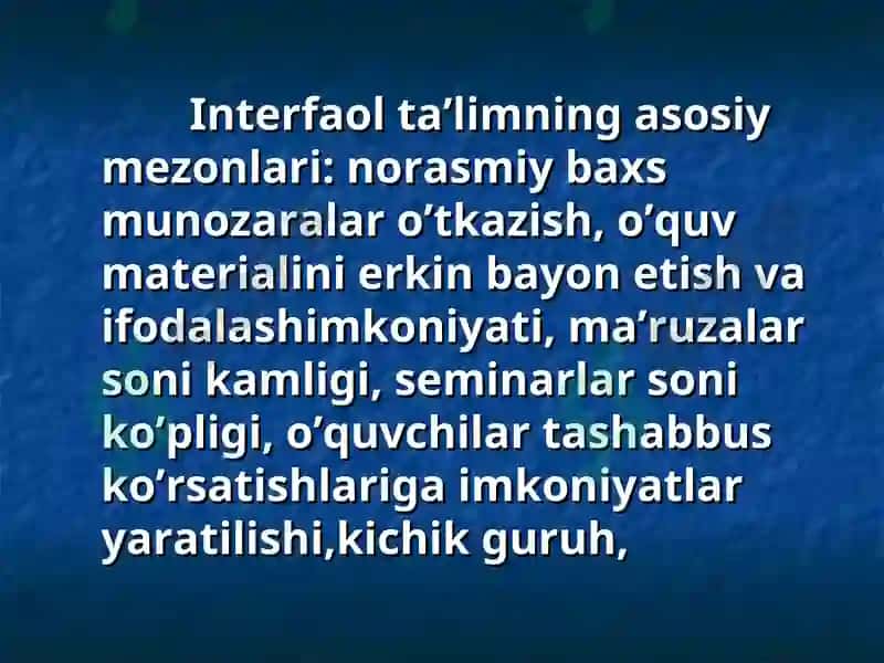 Interfaol metodlar va ularni maktab darslarida qo’llash 4