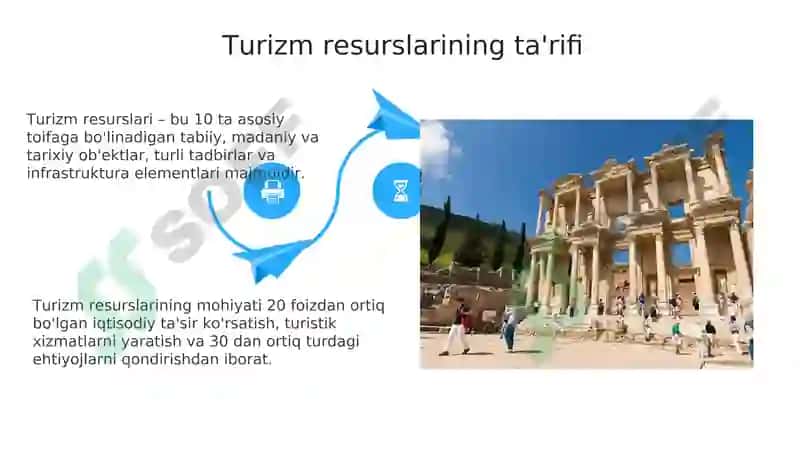 Turizm sohasining resurslar tushunchasi va mohiyati 4