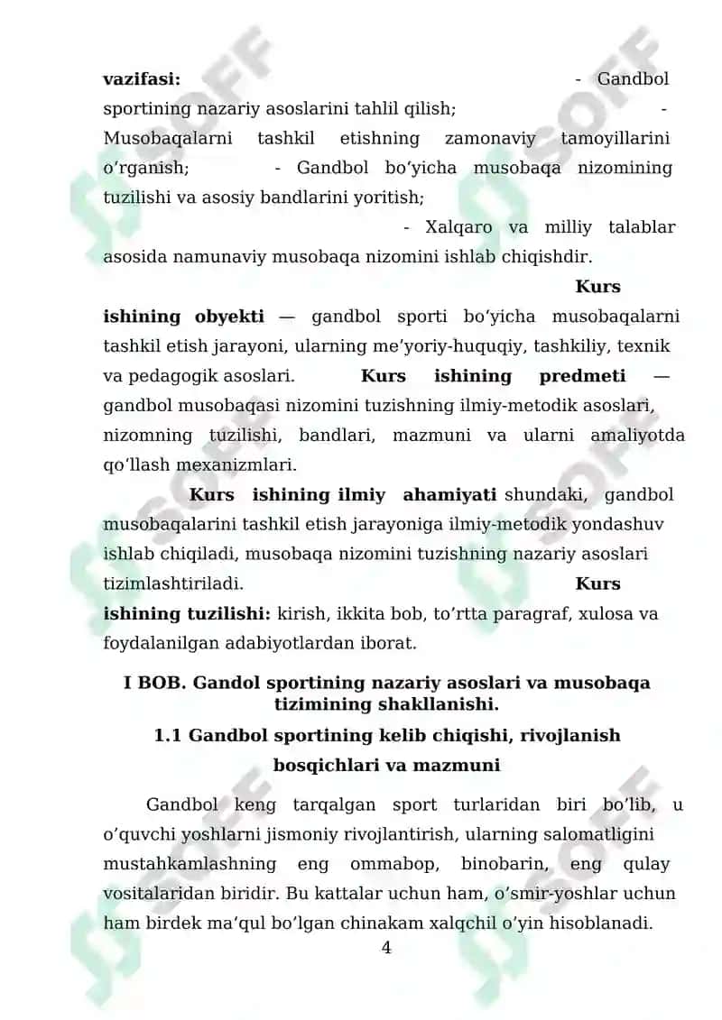 Gandol sportining nazariy asoslari va musobaqa tizimining shakllanishi 4