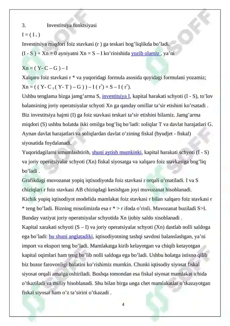 Kichik оchiq iqtisоdiyot mоdеli 4