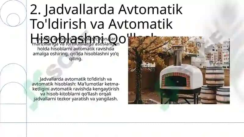 Avtotoldirish va avtohisoblashlar 4