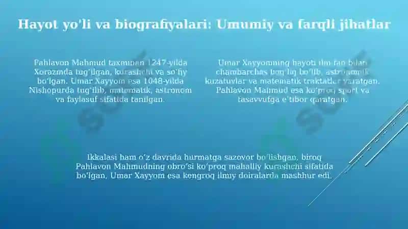 Pahlavon Mahmud va Umar Hayyom ruboiylari mutolaasi 4