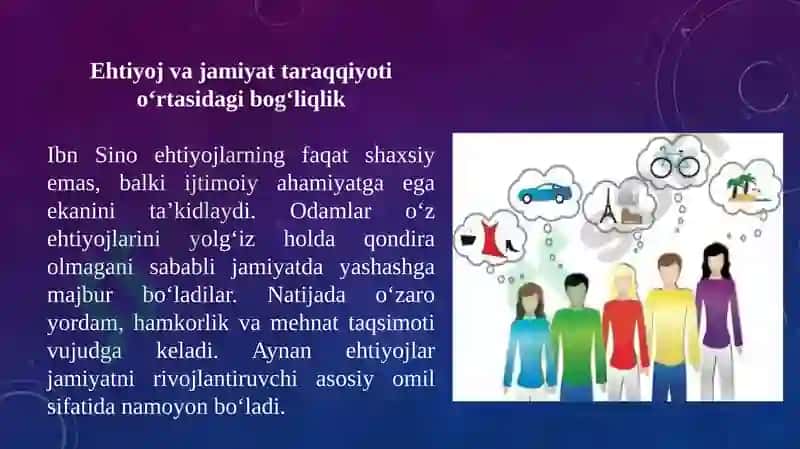 Ibn Sino va asarlarida extiyoj, mehnat taqsimoti va mehnat qurollarining ahamiyati 4