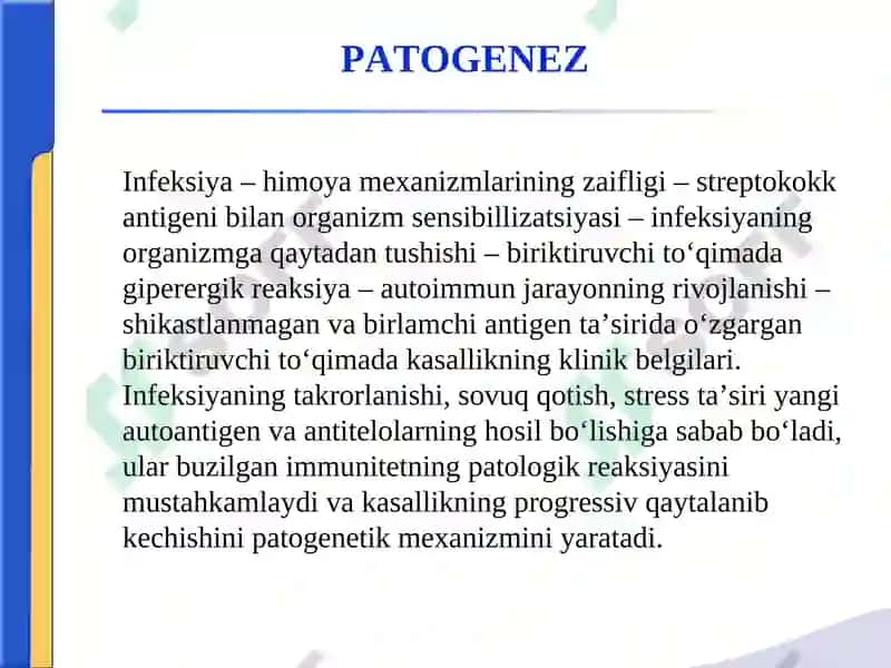 REVMATIZM.MITRAL KLAPAN YETISHMOVCHILIGI.CHAP ATRIOVENTRIKULYAR TESHIK STENOZІ. 4