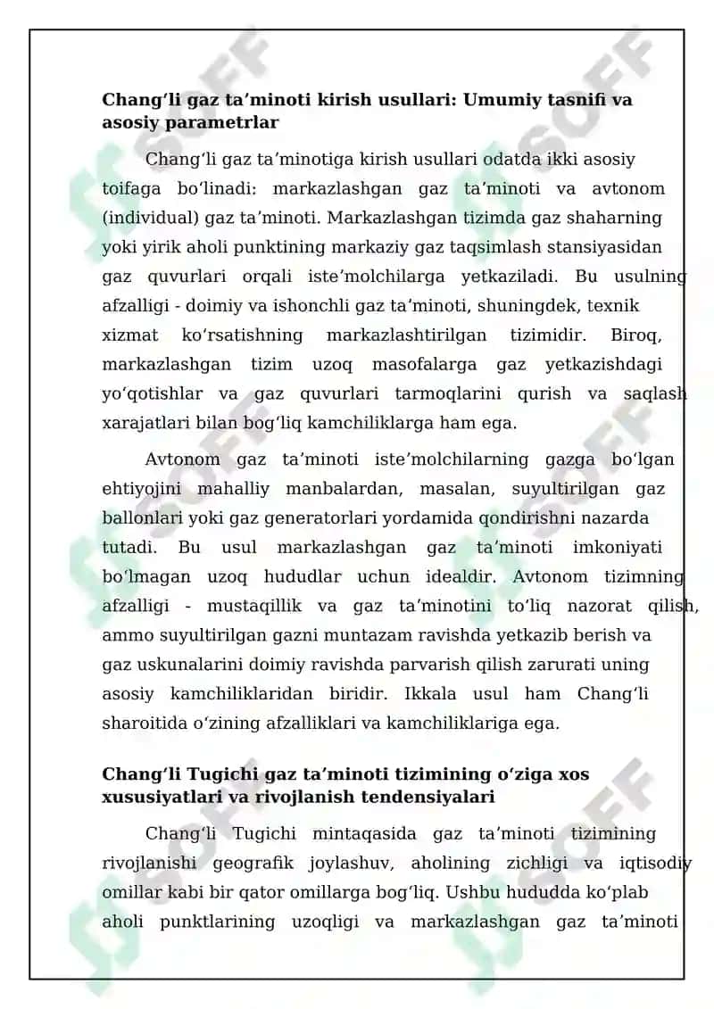 Changli gaz ta'minoti kirish usullari 4