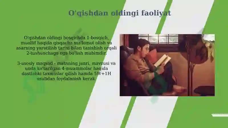 Adabiy matn bilan ishlash bosqichlari 4