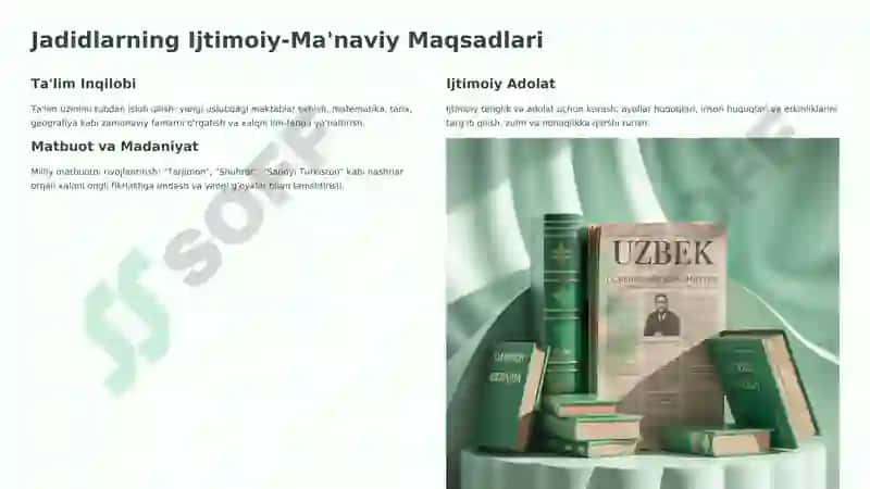 Jadid ma’rifatparvarlarining o‘lka ijtimoiy-ma’naviy hayotida tutgan o‘rni 4