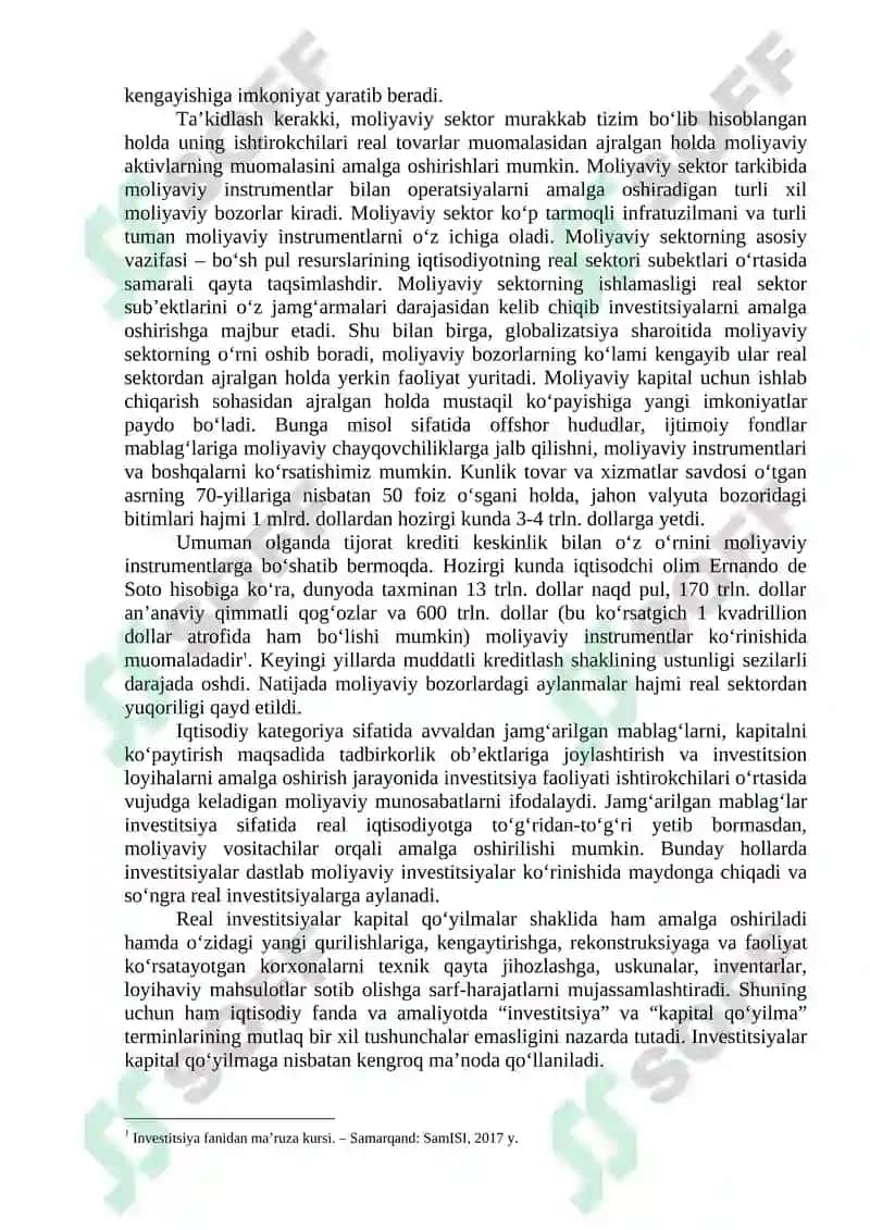 INVESTITSIYA JARAYONLARINING MAZMUNI VA ASOSIY BOSQICHLARI 4