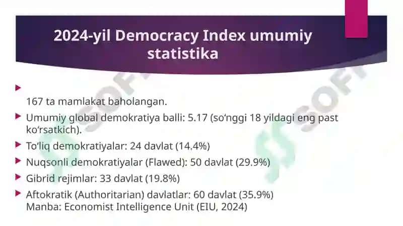 institutsional nuqtai nazardan aftokratikva demokratik boshqaruv modellar 4