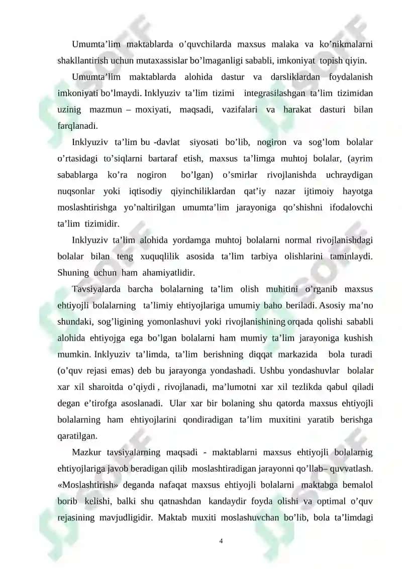 INKLYUZIV TA’LIM TAMOYILLARI 4