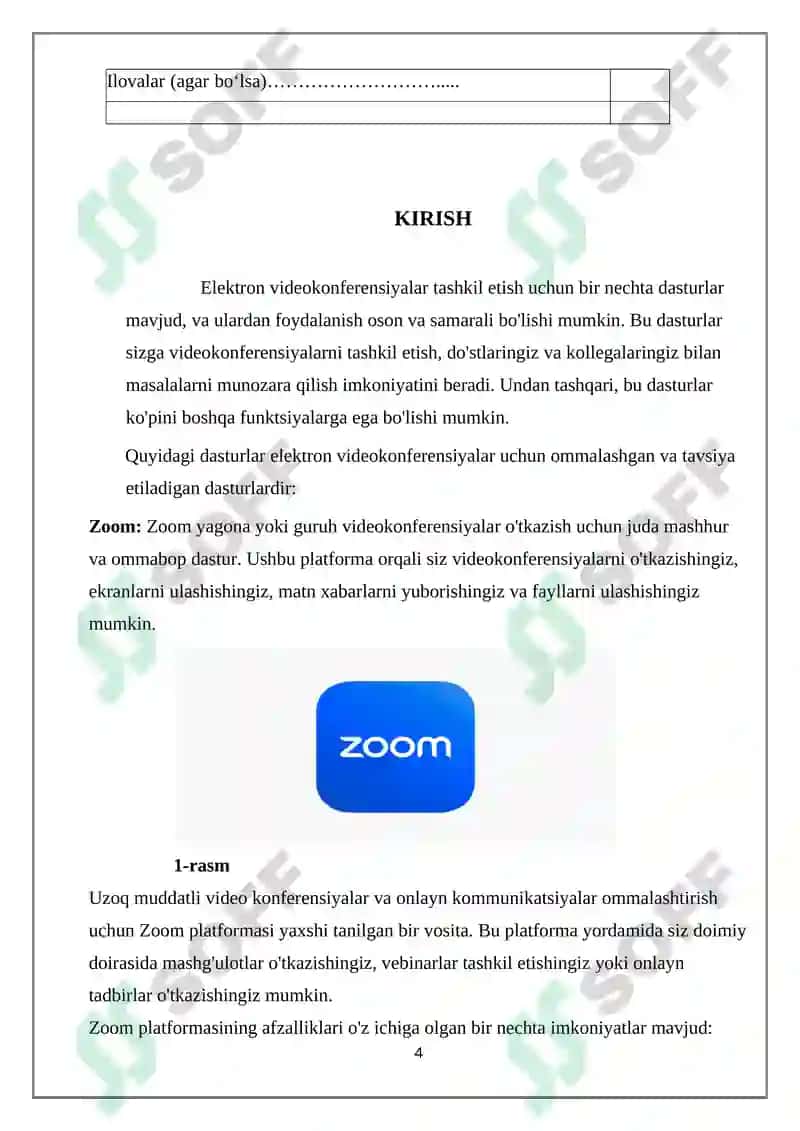 Videokonferensiyalarni tashkil etish dasturlari mavzusida electron resurs yaratish 4