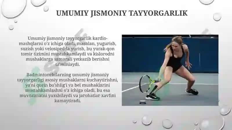 Badmintonchilarning maxsus jismoniy tayyorgarligi 4