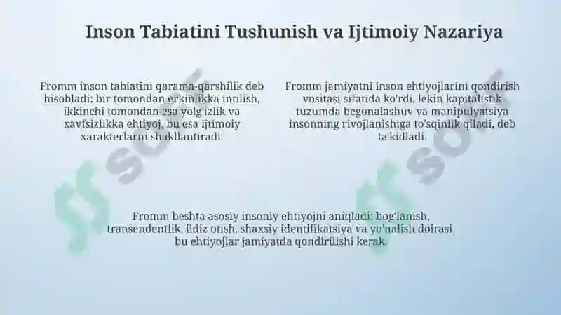 Erix Fromm: Hayoti, Faoliyati va Asosiy G'oyalari 4