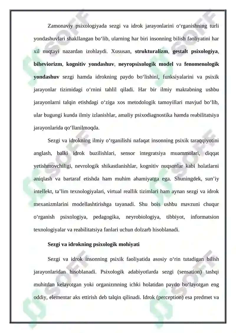 Sezgi va idrokni o‘rganishdagi yondashuvlar 4