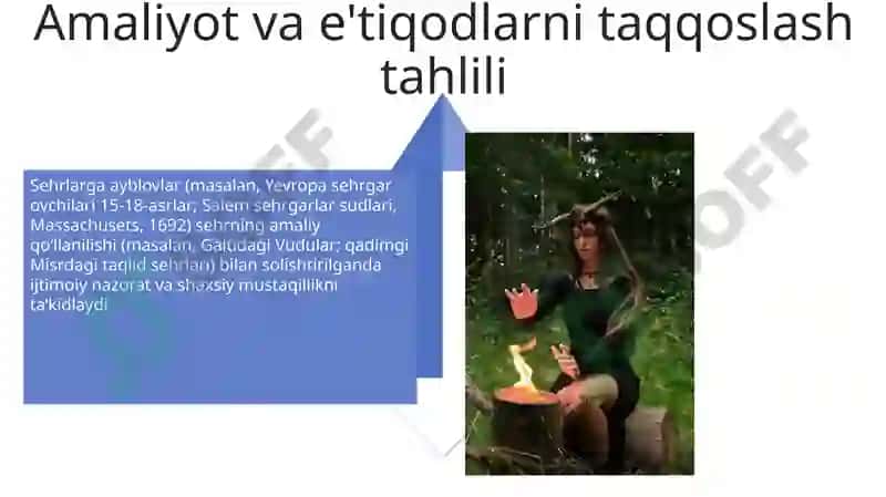 Totemizm, fetishizm, animizm, sehr, magiyalarning qiyosiy tahlili 4