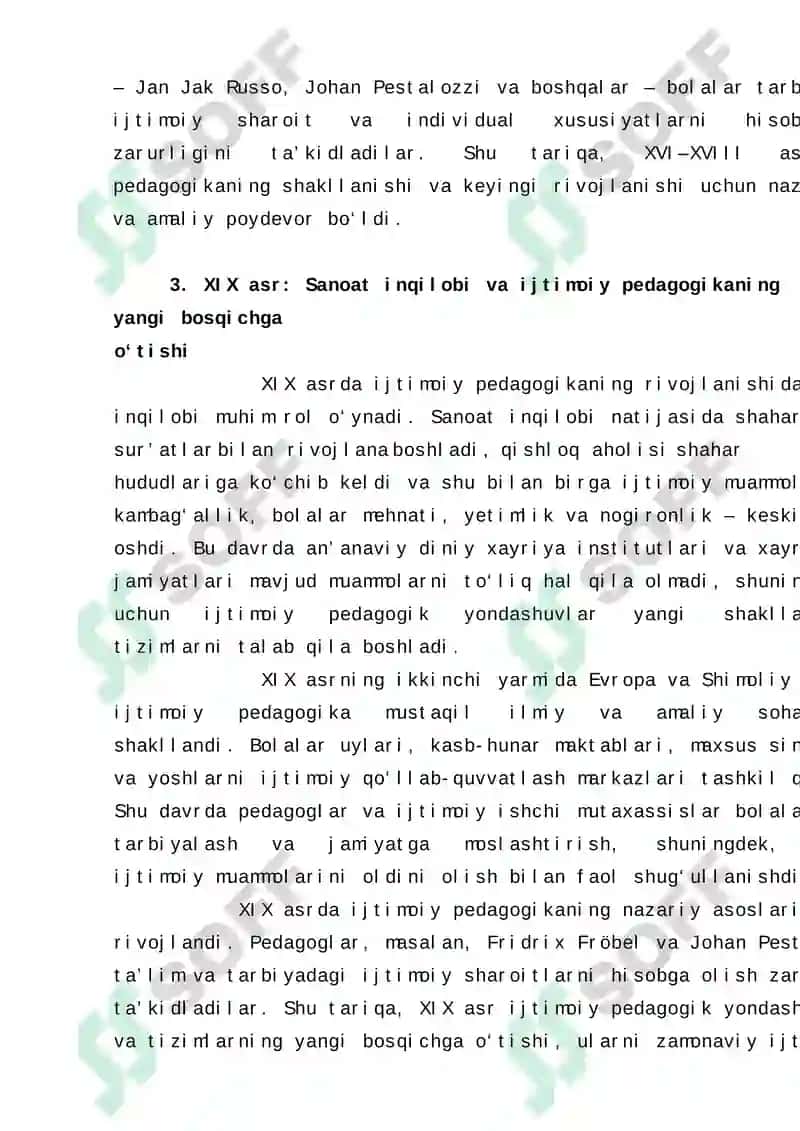 Xorijda Ijtimoiy Pedagogikaning Rivojlanish Tarixi 4