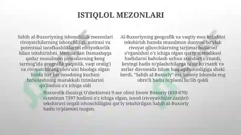 Sahih al-Buxoriy 4