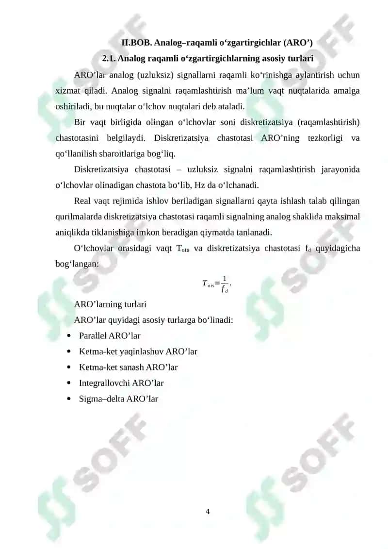 Analog-raqamli o‘zgartirgichlar 4