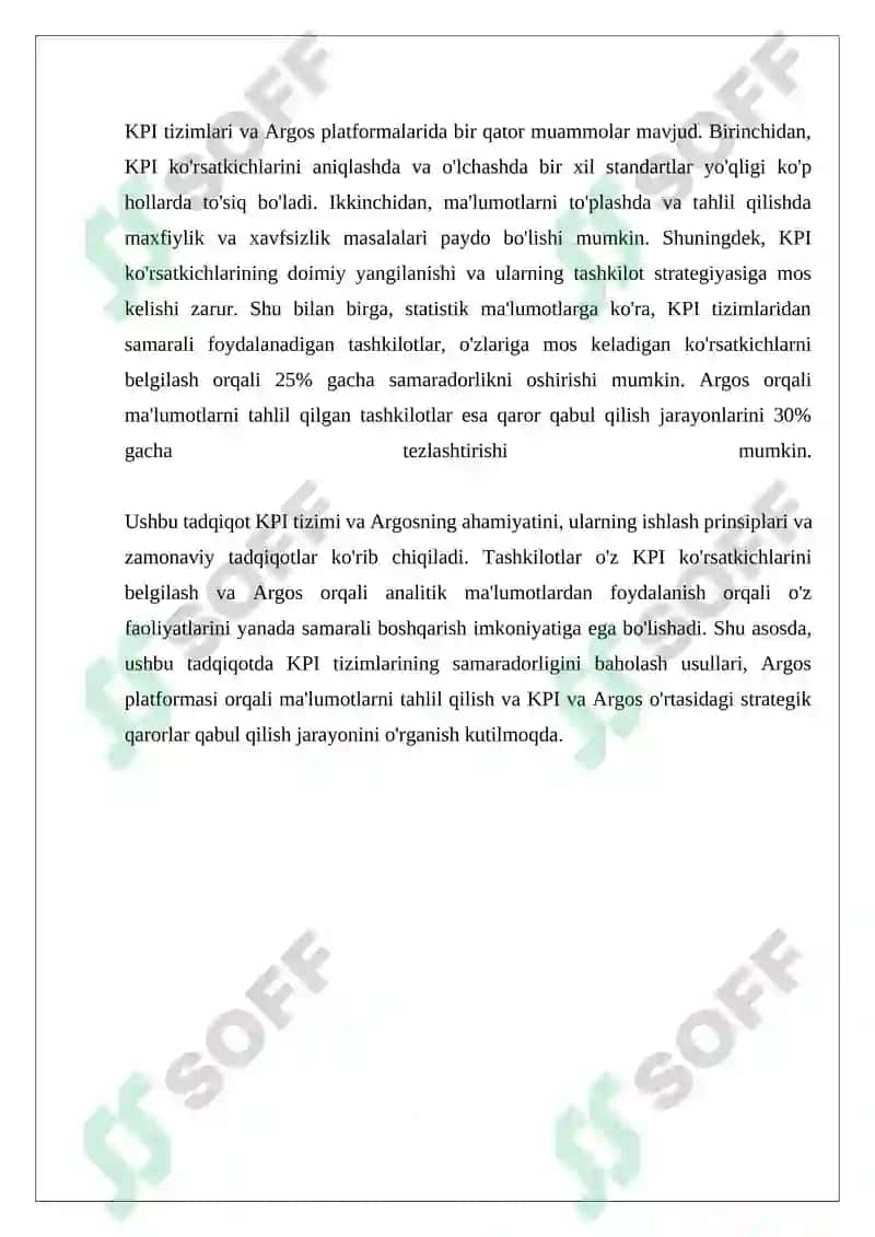 KPI tizimlari va Argos platformasi 4