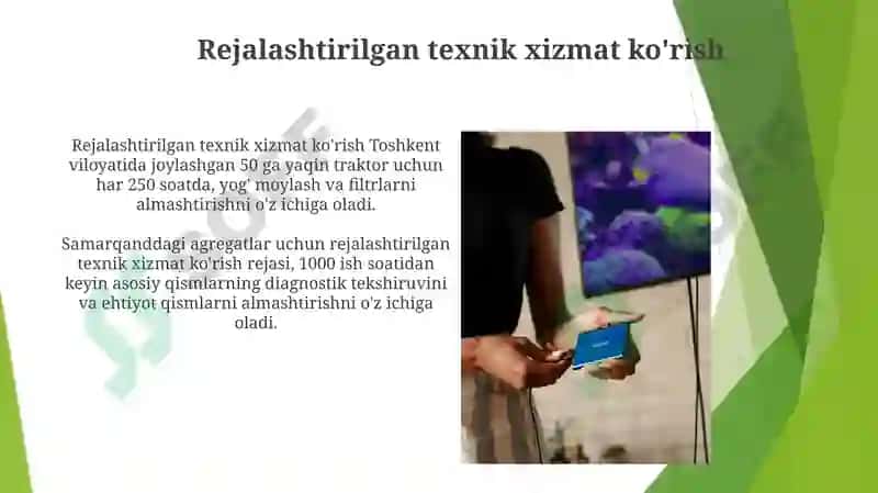 Filtrlarni tozalash va yog' almashtirish 4