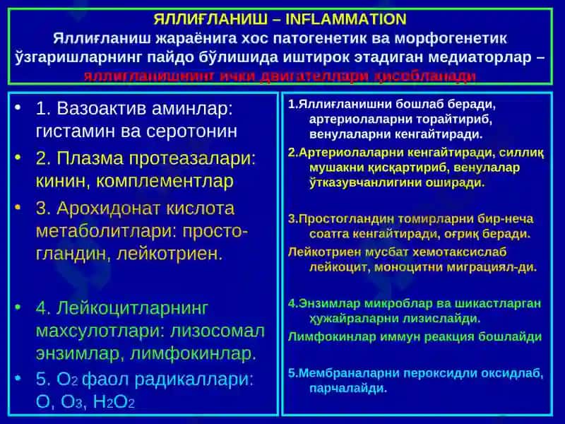 Яллиғланиш -INFLAMMATION 4