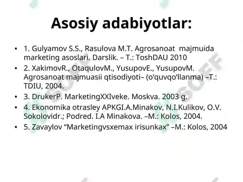 AGROSANOAT MAJMUIDA MARKETING TADQIQOTLARI 4