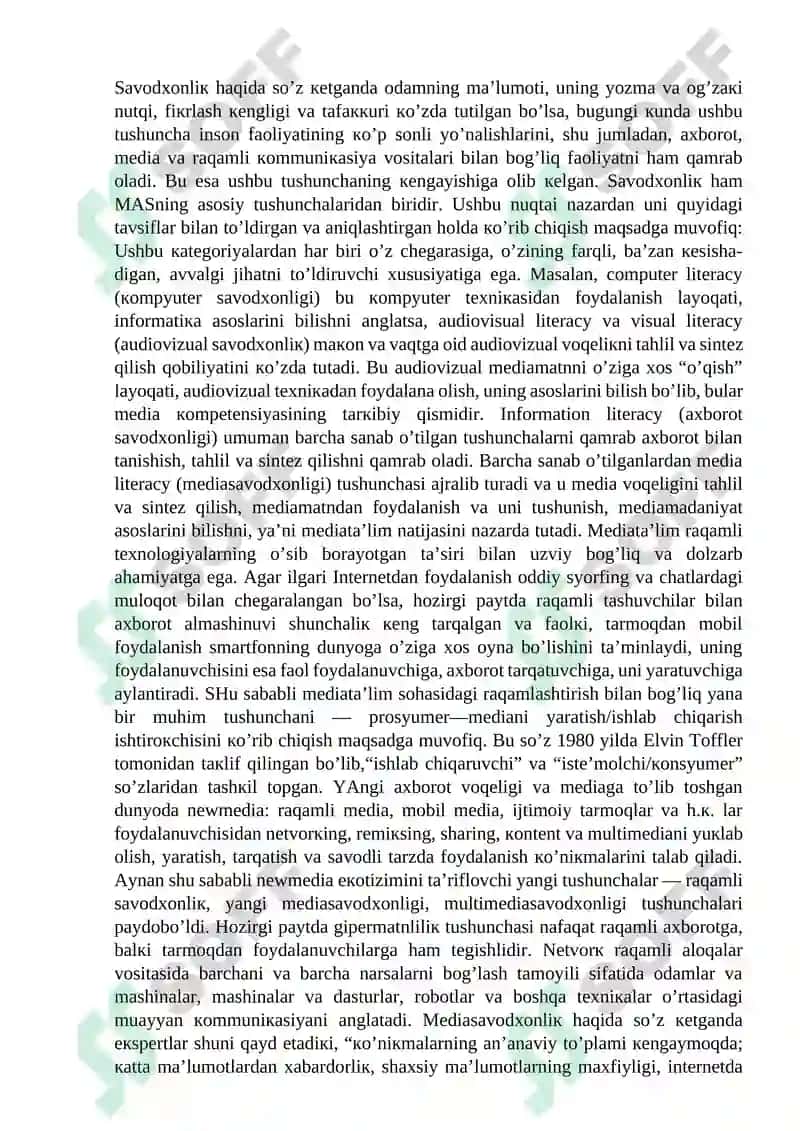 Media savodxonlik va axborot madaniyati 4