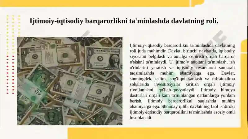 Iqtisodiyotni boshqarishda davlat siyosati 4