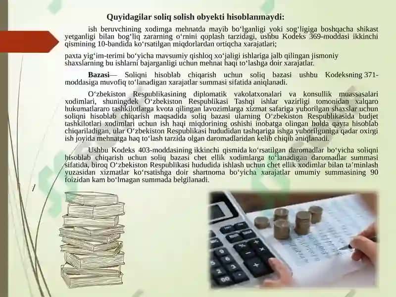 O‘zbekistonda ijtimoiy soliq to‘lovchilari va elementlari 4