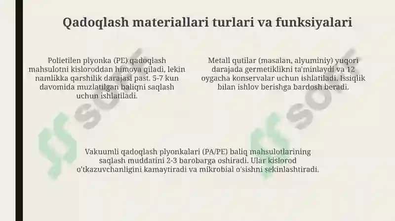 Baliq mahsulotlarini uchun qadoqlash matryalari 4