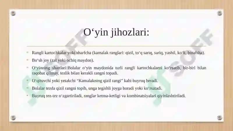 Harakatli o‘yinlar kamalak 4
