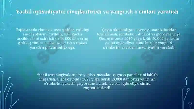 Rivojlanayotgan mamlakatlarda yashil oʻsish strategiyasi 4