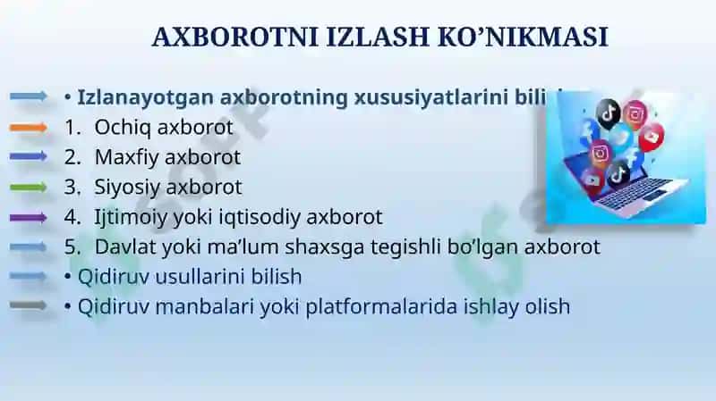 O‘QUVCHILARDA MEDIASAVODXONLIK KO‘NIKMALARINI SHAKLLANTIRISHGA OID ZARURIY KOMPETENSIYALAR 4