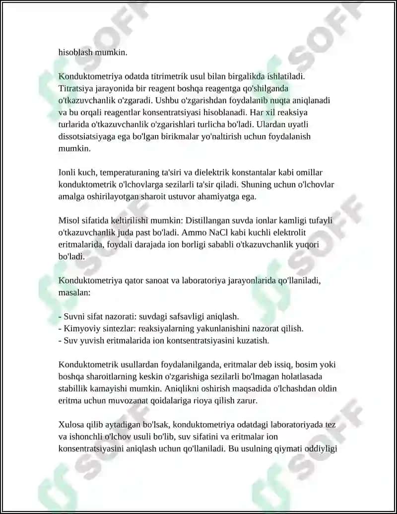 KONDUKTOMETRIYA VA POTENSIOMETRIYA 4