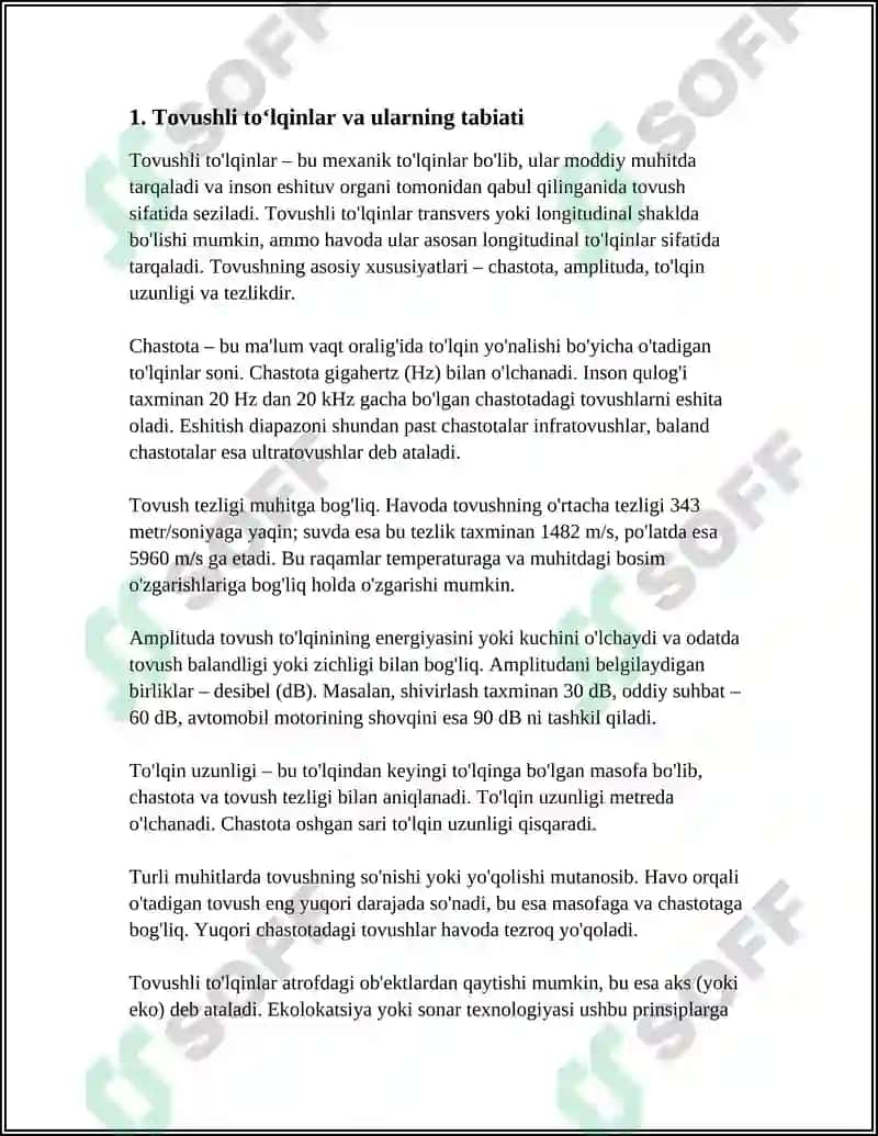 Tovushli toʻlqinlar va ularning tabiati 4