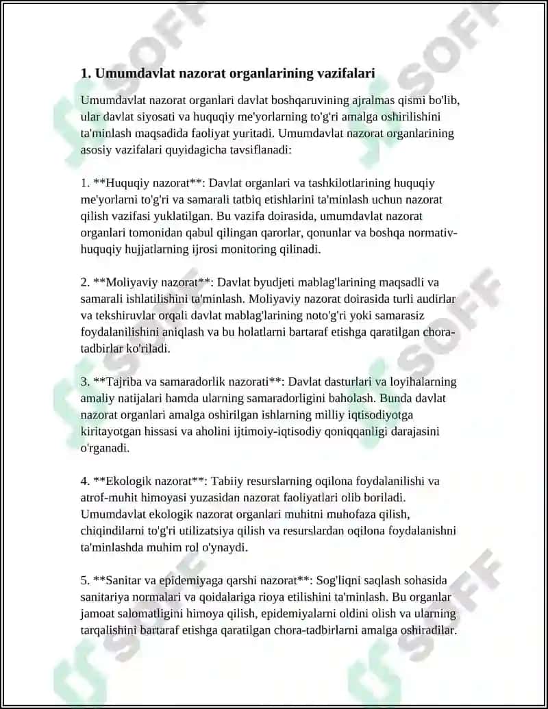 Umumdaavlat nazorat organlari va ularning moliyaviy nazoratini tashkil etishi 4