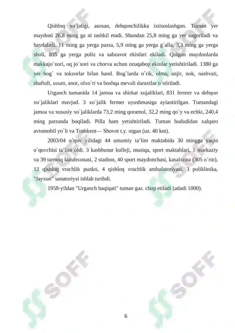 “URGANCH TUMANI HUDUDIDA JOYLASHGAN FERMER XO’JALIGI YER KADASTR HUJJATLARINI RASMIYLASHTIRISH” 4