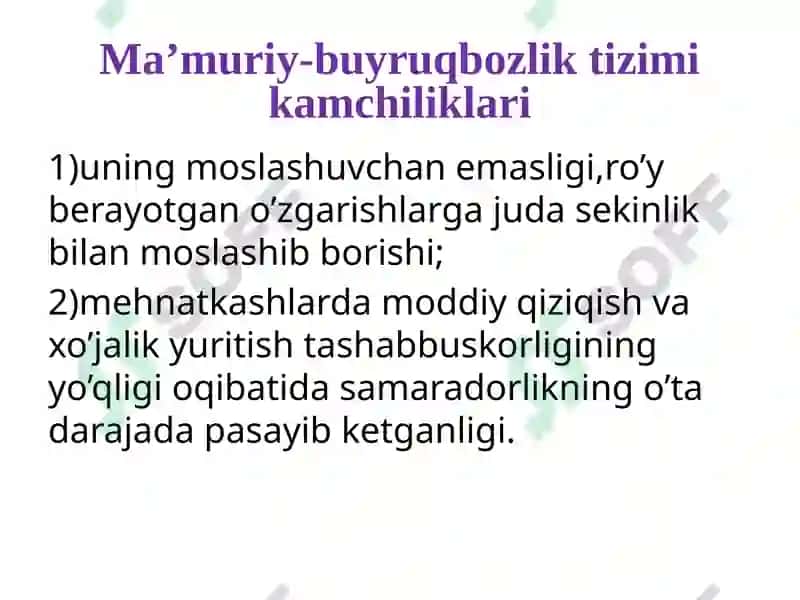 Bozor iqtisodiyotiga  o’tish davri 4