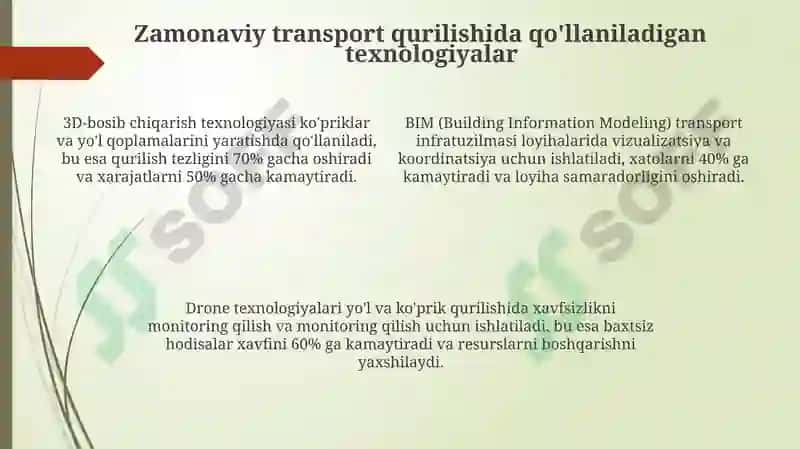 Transport qurilishidagi yirik loyihalar: Tarix va rivojlanish istiqbollari 4
