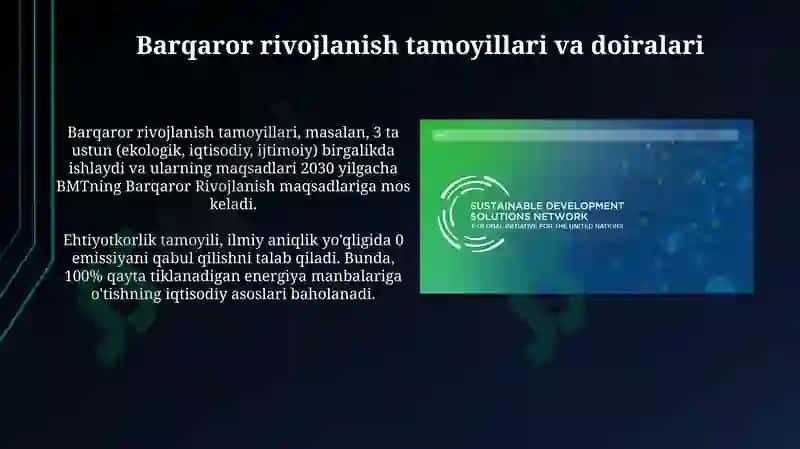 Barqaror Rivojlanishning Tarmoqlardagi Mohiyati 4