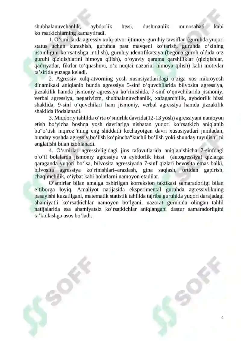 Agressiv (Tajovuzkor) Xatti-Harakatlar 4
