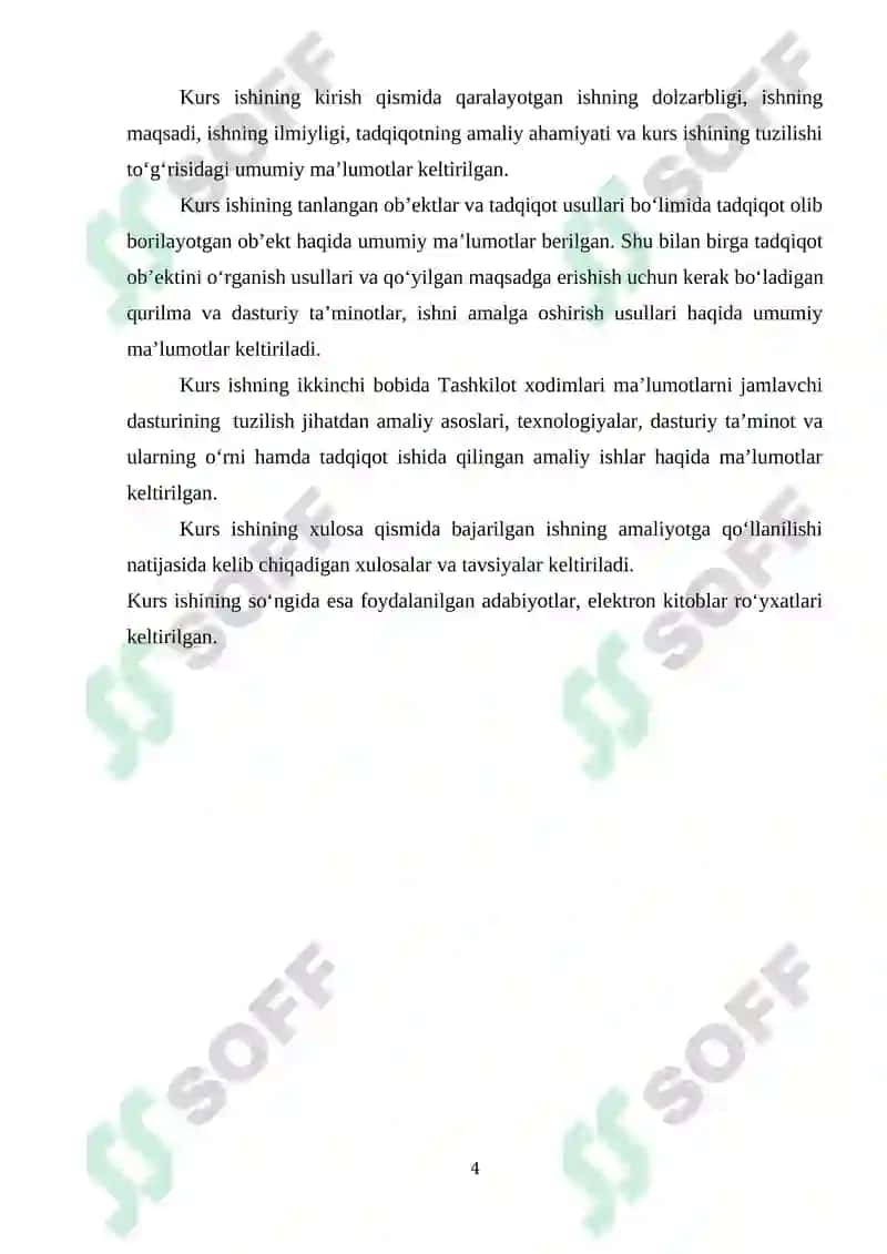Tashkilot xodimlari ma'lumotlarini jamlovchi tizim 4