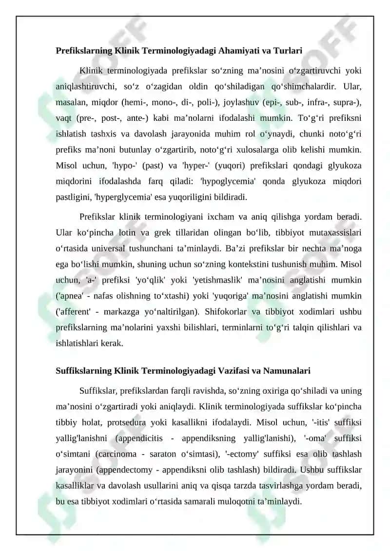 Klinik terminologiyada prefikslar va suffikslar 4