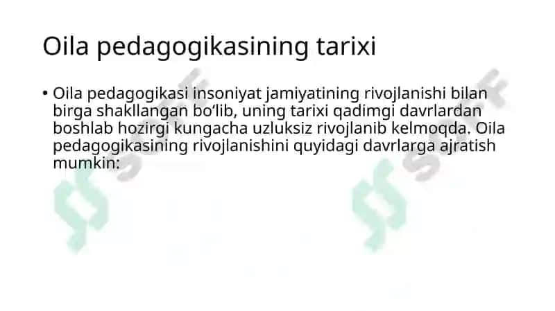 Oila pedagogikasining predmeti, maqsadi va vazifalari 4