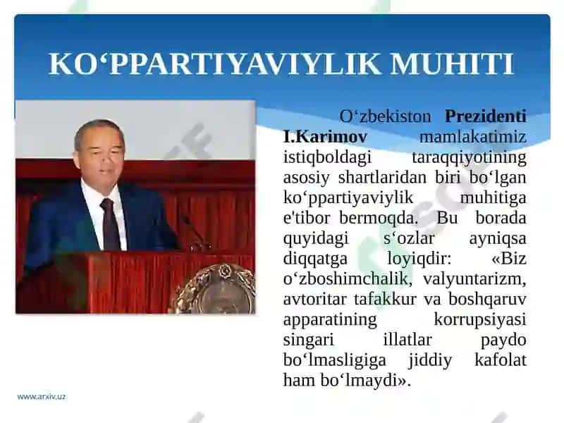 O'zbekistonda Siyosiy Partiyalar Xaqida 4